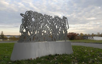 Steel sculpture.